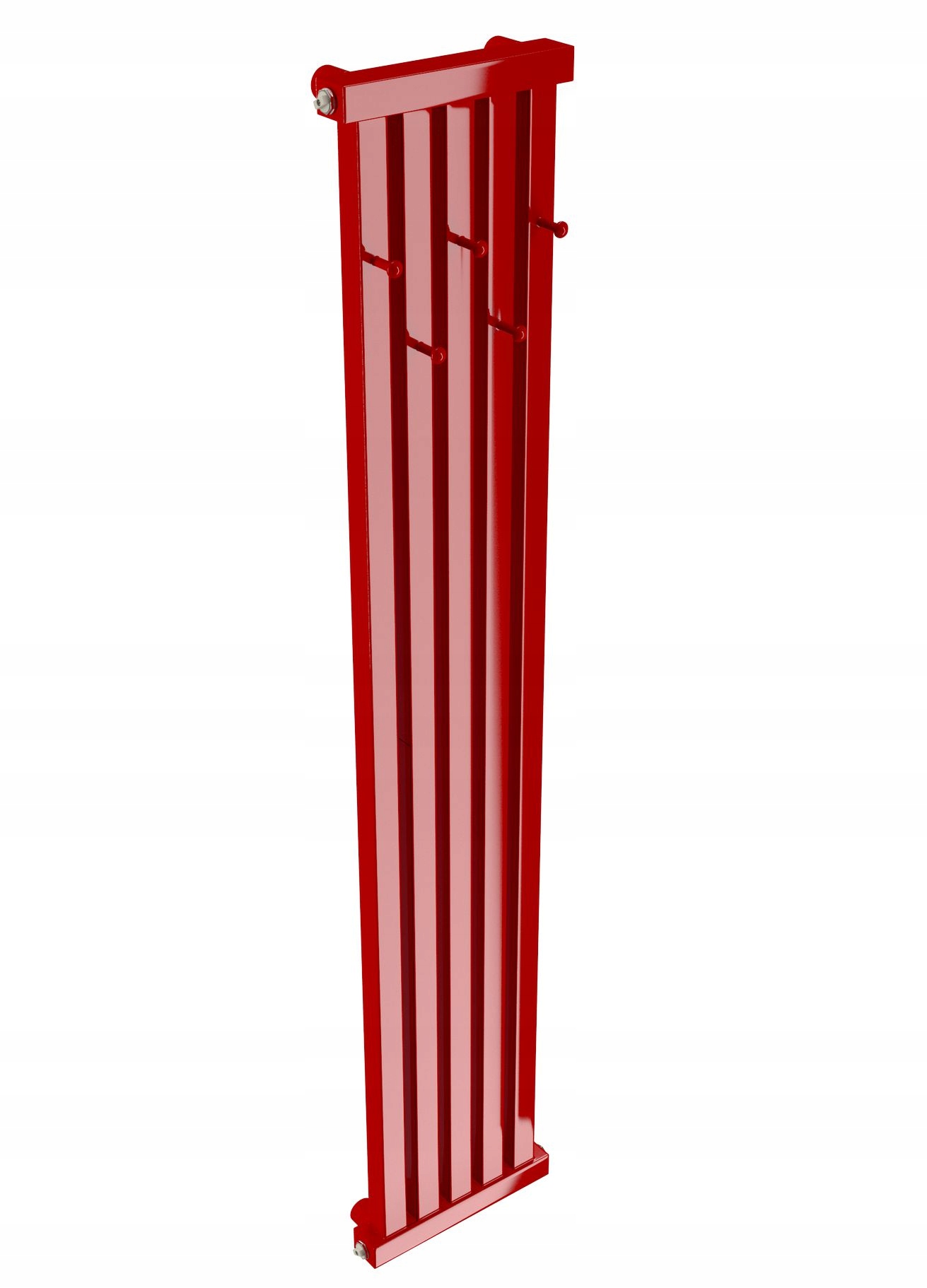 Dekorativní radiátor s věšáky Radiator Hook 140x32 Červený Lesk