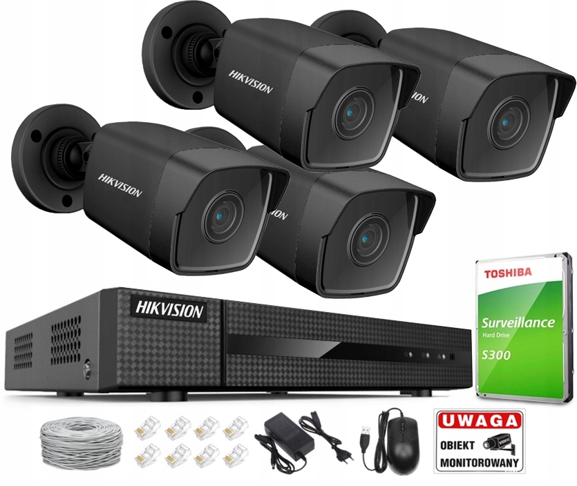 Sada pro monitorování Hikvision Hikvision-IPCAM-B4-HWN Kit