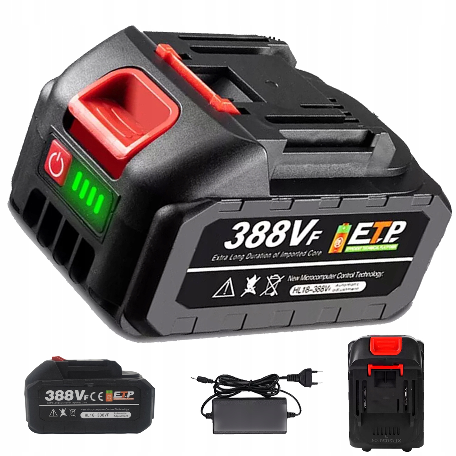 Akumulátor Náhradní Lithiový 18V/21V 3000MAH Pro Elektrické Nářadí S Nabíječkou