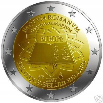 2 euro Belgia Traktaty Rzymskie 2007