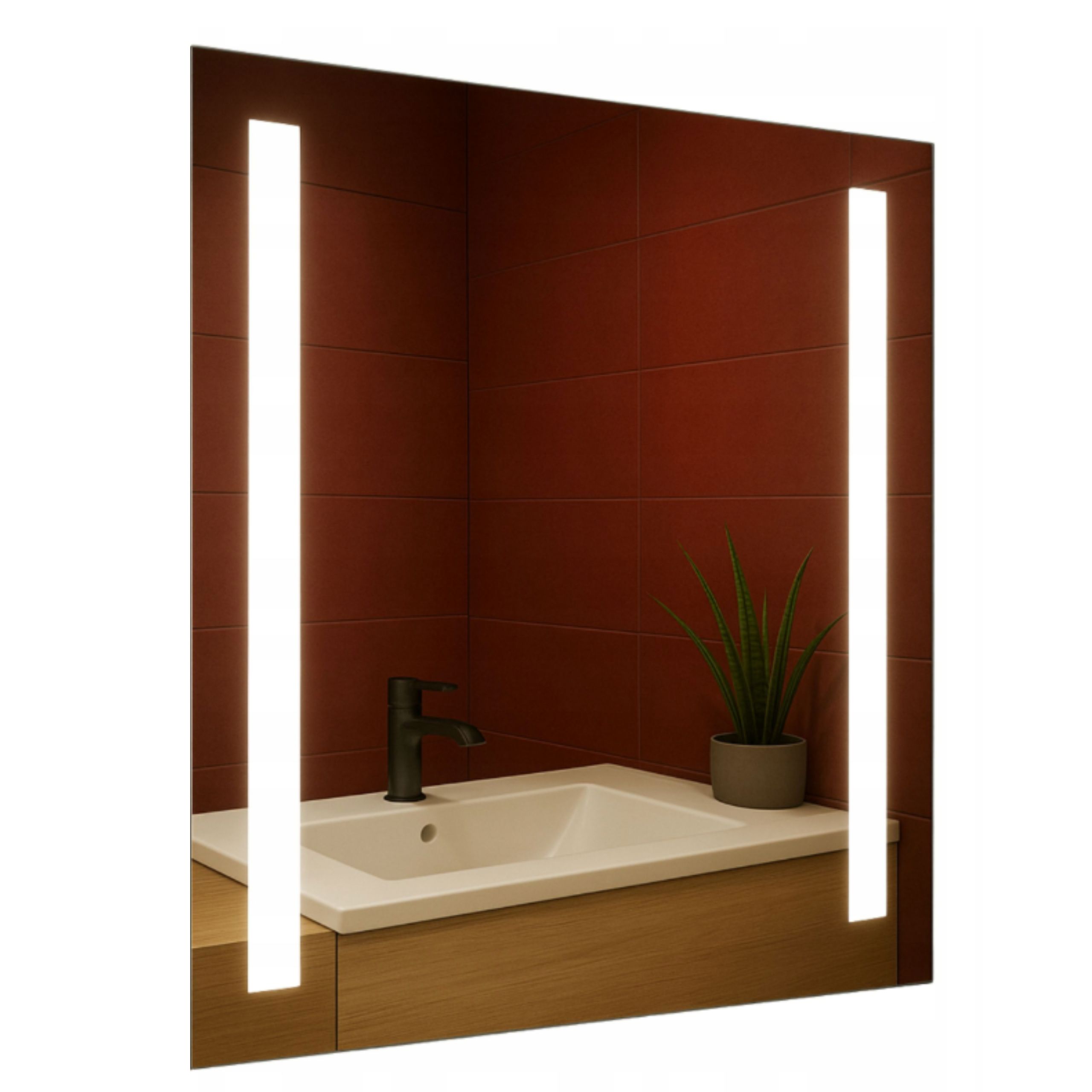 Zrcadlo 60x80 cm Led Osvětlení Bez Vypínače Virgo