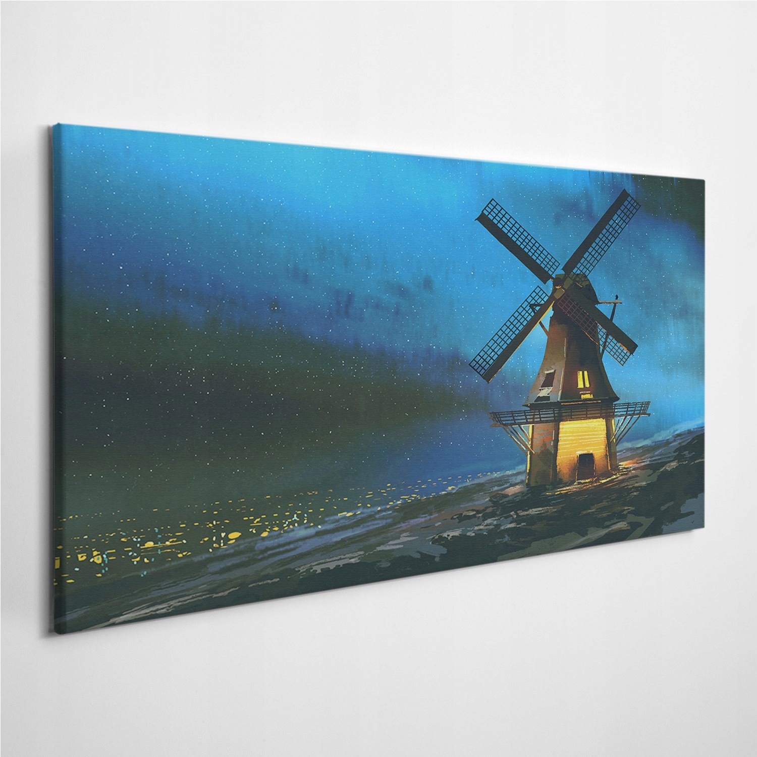 

Foto-obraz na płótnie Noc Młyn Wieś Łąka 120x60 cm