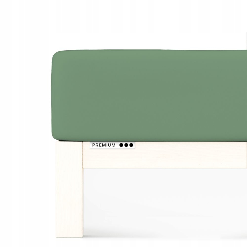 Prostěradlo Schlafgut Premium 120x190-130x220 cm Green Mid 665