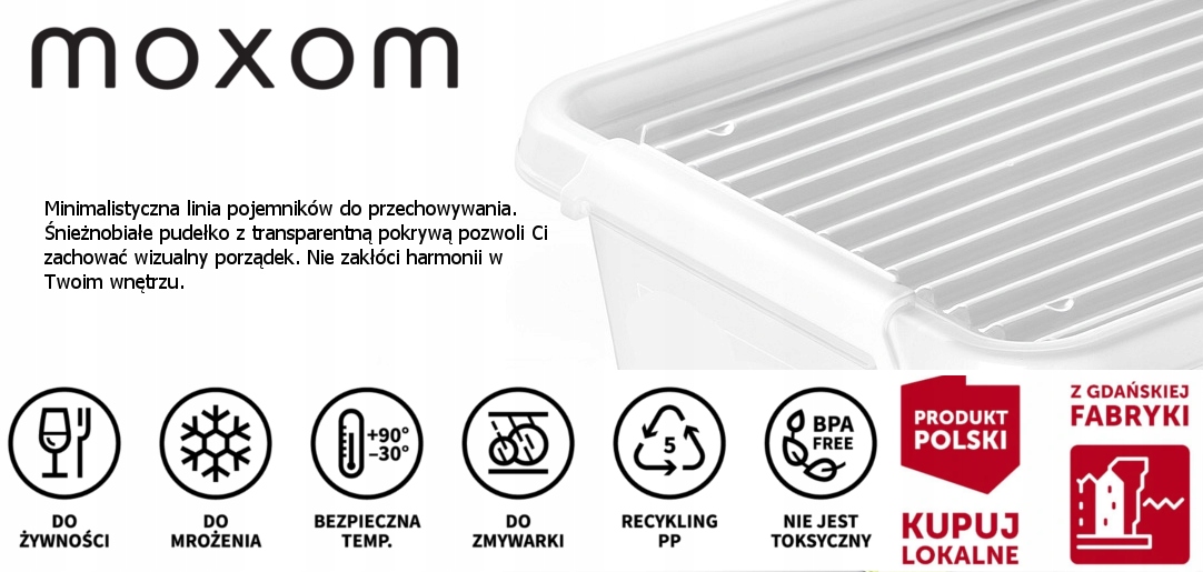 Plastikowy pojemnik 6,5 l z pokrywą organizer pudełko do przechowywania