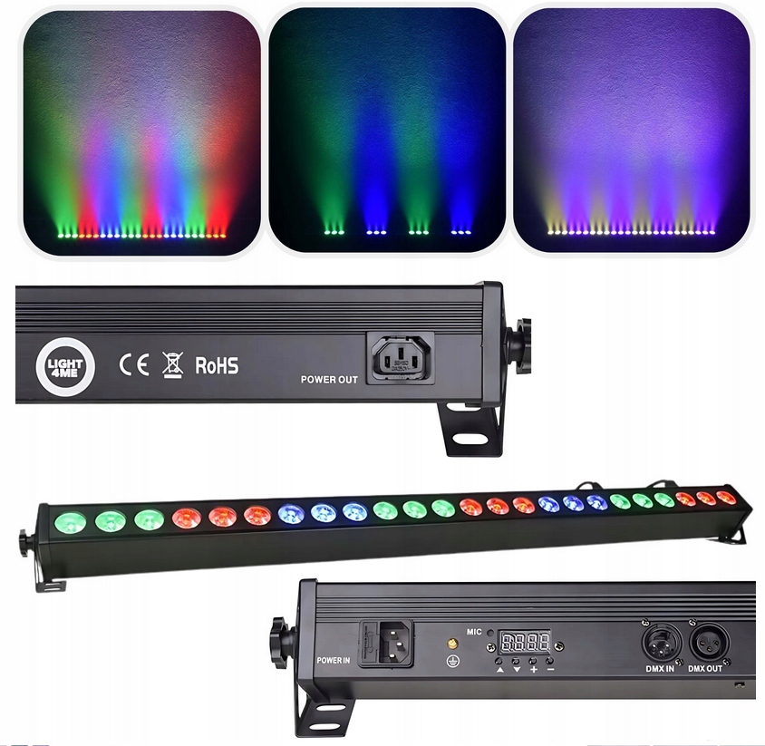 Estradová Osvětlovací Lišta Led LIGHT4ME Deco Bar 24x3W Rgb 105CM