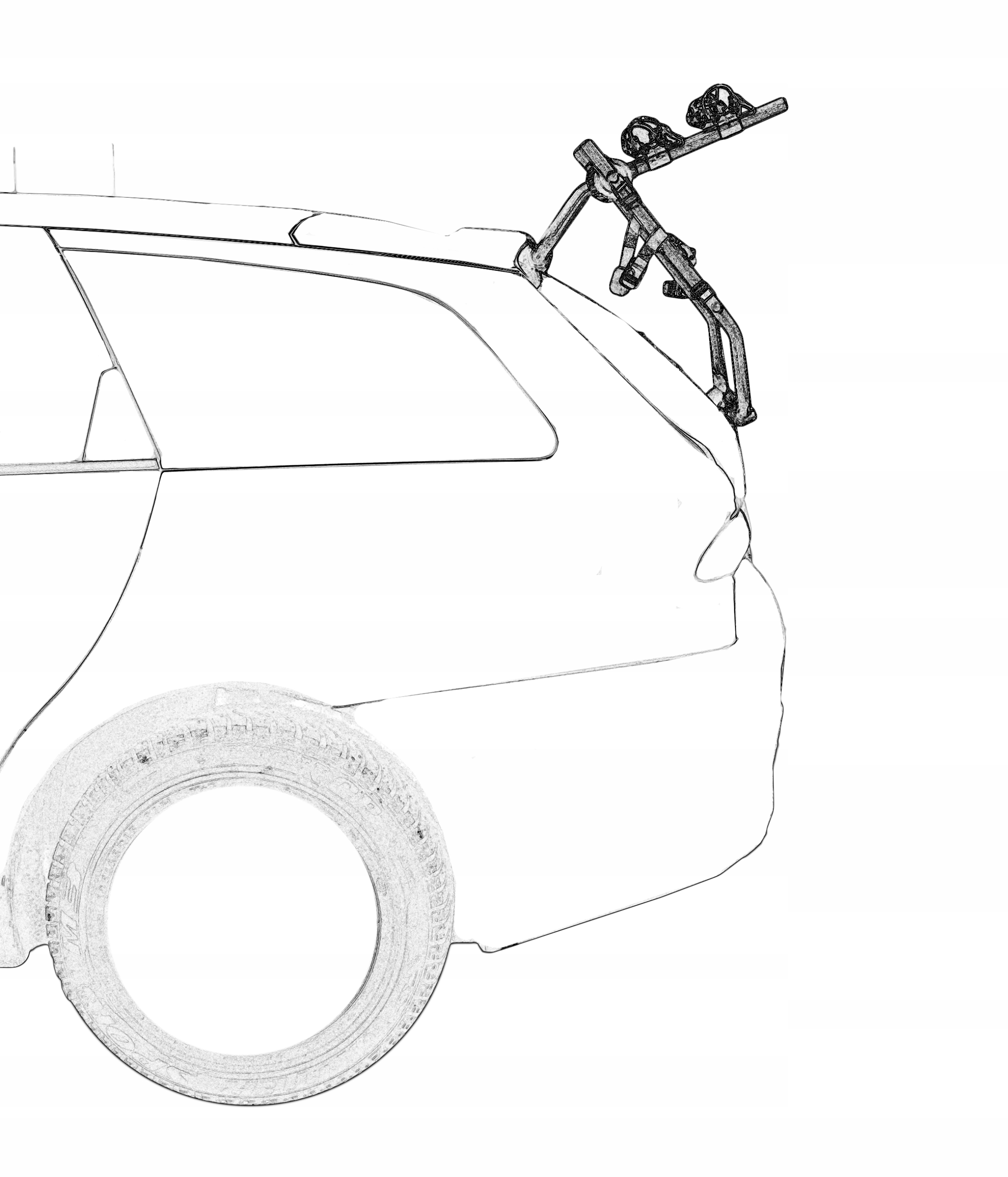 Bagażnik rowerowy na klapę Aguri TOUR 2 Długość 11 cm