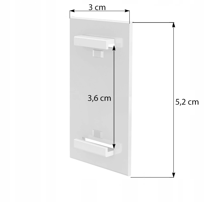 PŁYTKI MONTAŻOWE DO ROLETY CLASSIC MINI Rodzaj haczyk