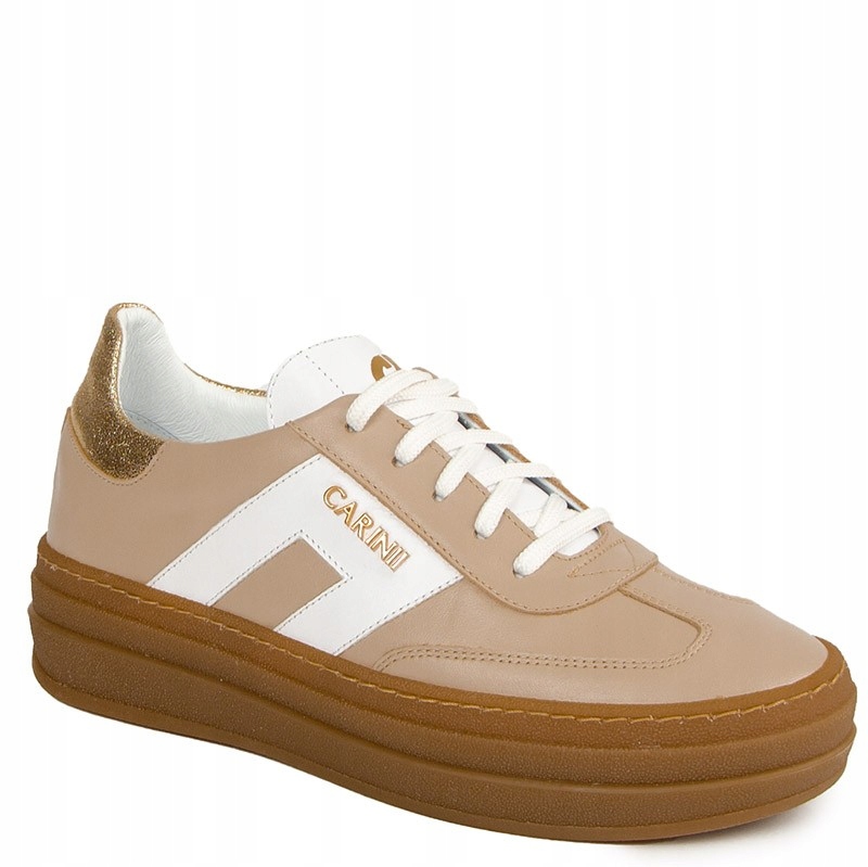 Carinii B9989 Béžové Kožené Tenisky 38