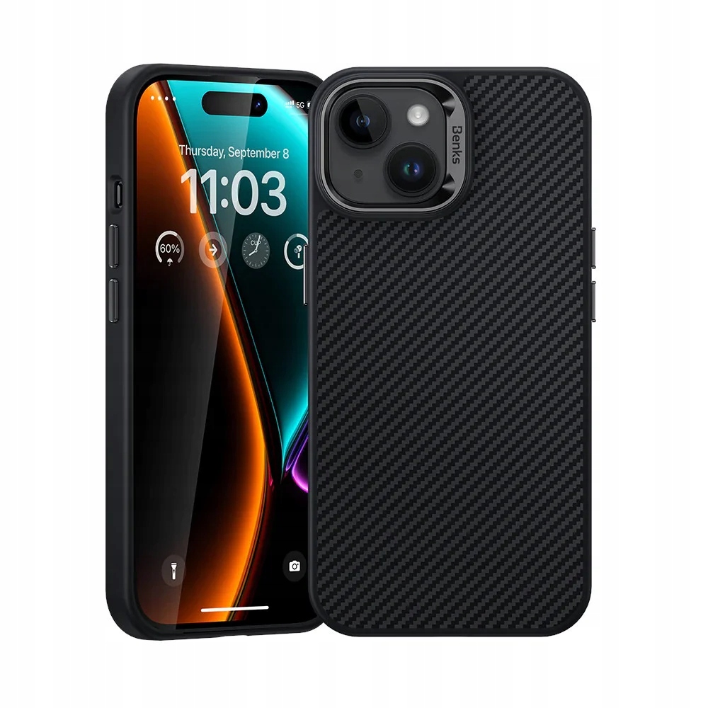Pouzdro Benks Anti-drop Magnetic Case Kevlar 600D pro iPhone 15 Plus 14 Plus