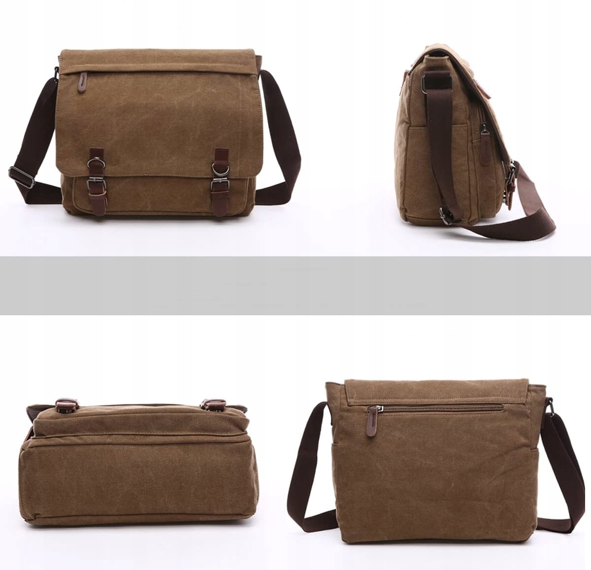 Męska Płócienna Torba Na Ramię Prosta Moda Marka inna