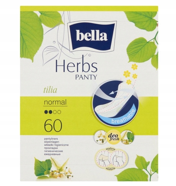 

Bella Wkładki higieniczne Herbs z kwiatem lipy 60s