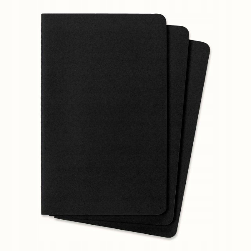 Zeszyt 13x21 kratka 40K czarny (3szt) Moleskine