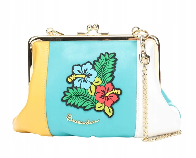 Torebka BRACCIOLINI damska mała SKÓRZANA bigiel