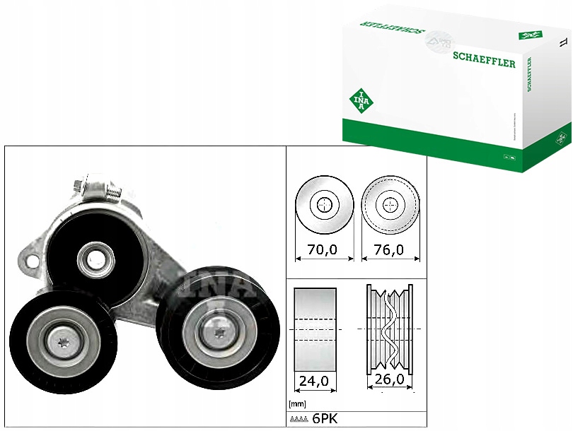 INA534 0309 10 Napínák Drážkového Řemene Ford Asistent řidiče #33