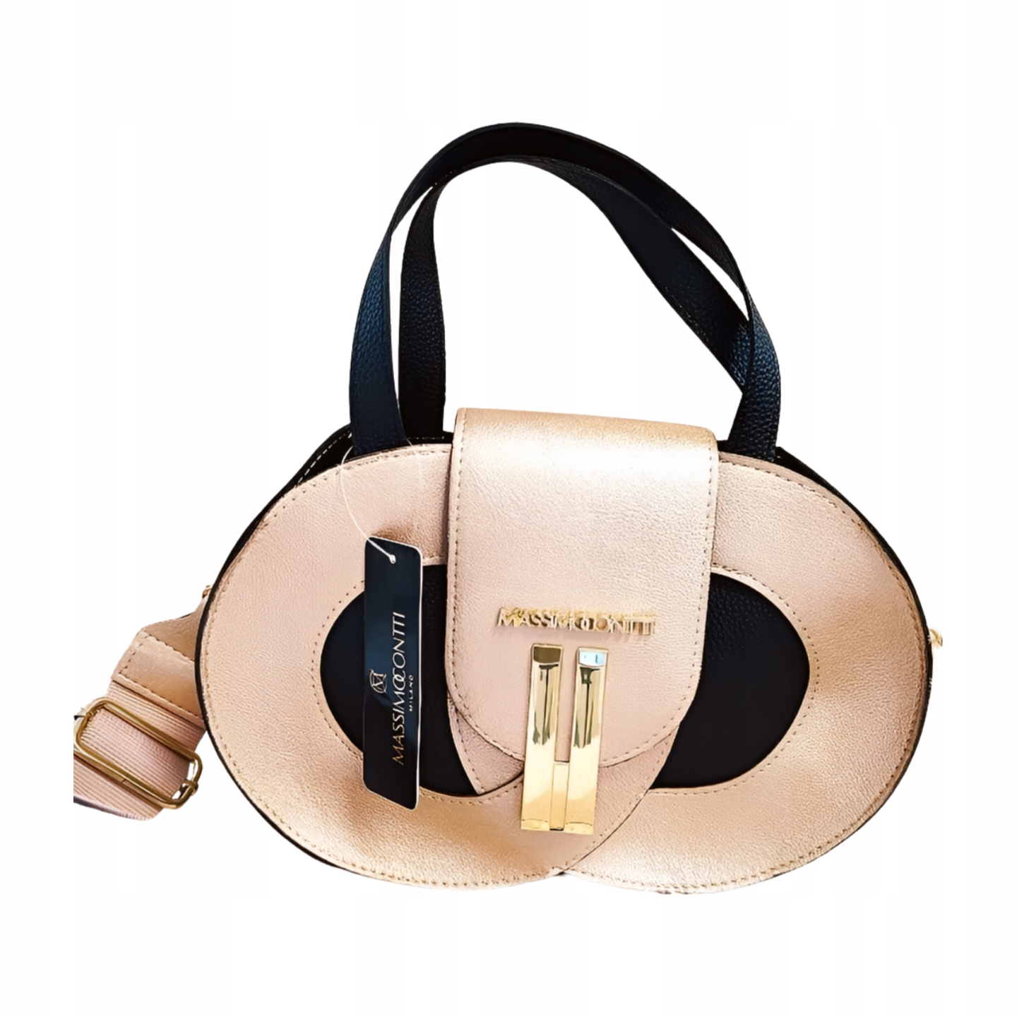 Massimo Contti kabelka kufřík zlatá s černou