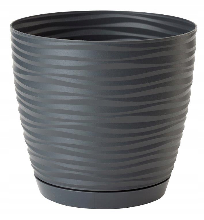 

Doniczka z podstawką 13 cm Sahara antracyt 7547