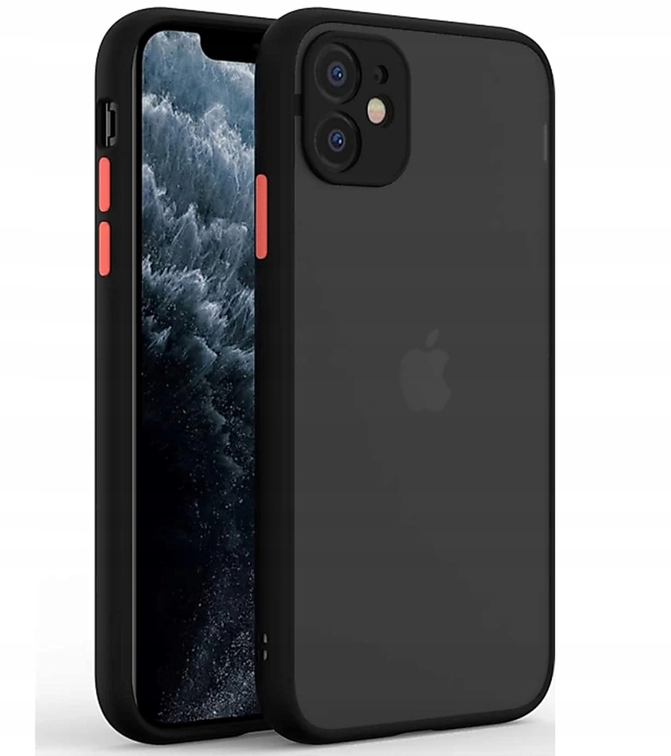 Etui Do Iphone 11 Matowe Case Ochrona Aparatu Wzmacniane Czarne