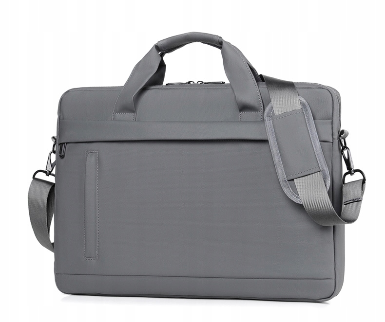 Torba Na Laptopa 15,6 Cali Grafitowa Szara Kieszenie Na Ramię Męska Damska