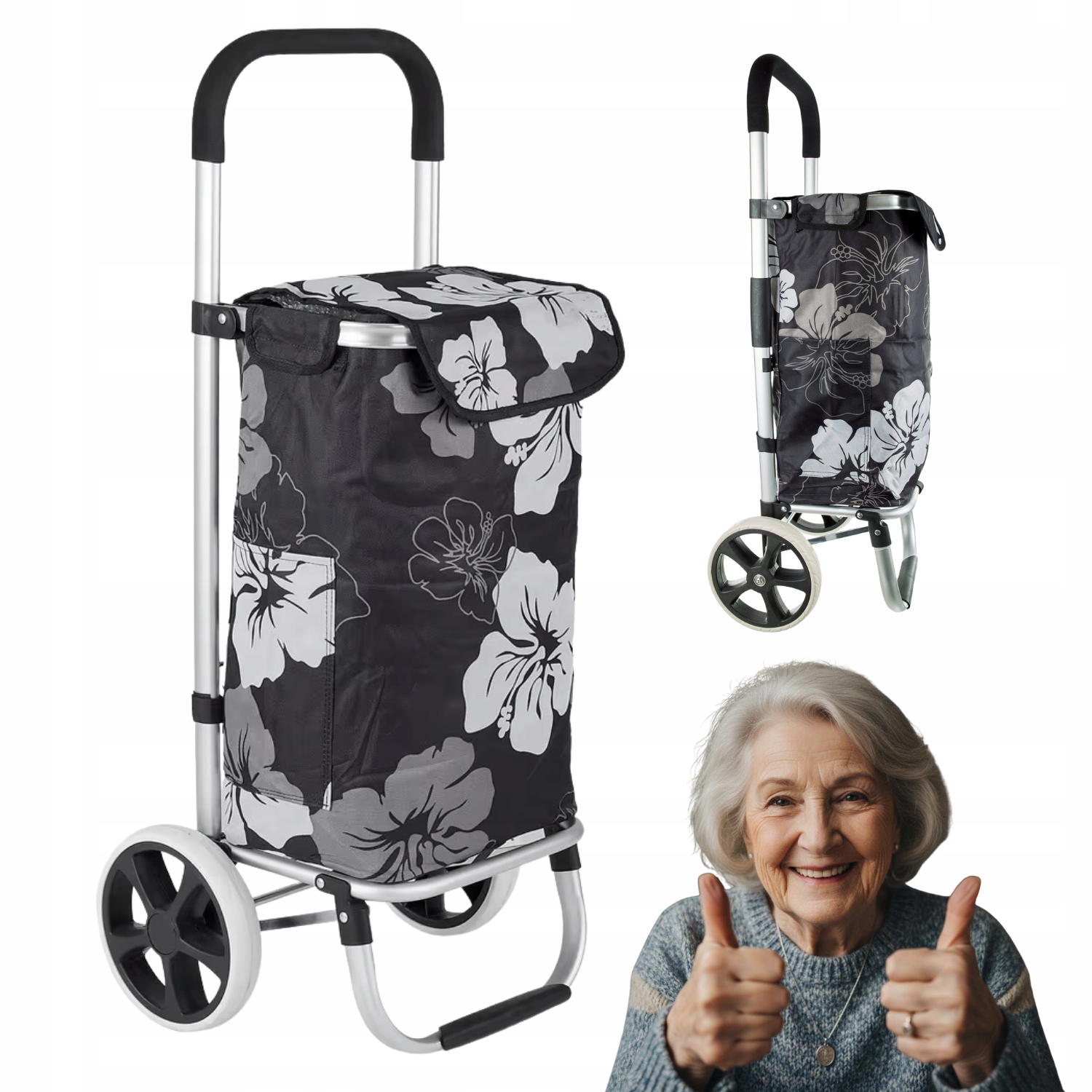 Milan Taška Na Kolečkách Nákupní Vozík 40 L Havajské Květiny