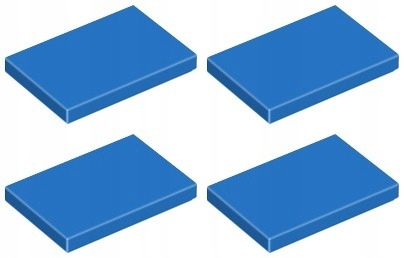 

Lego 26603 Tile Płytka 2x3 niebieska (4g) 4 szt.