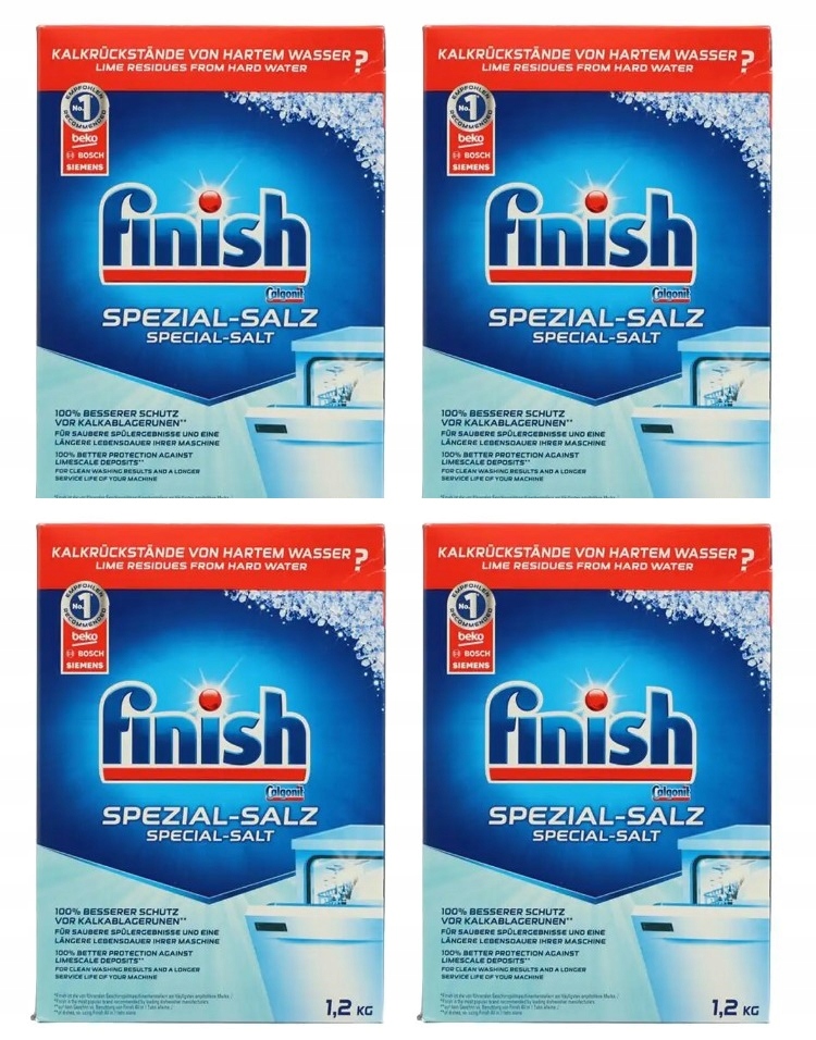 

Finish Sól do Zmywarek Zestaw 4x1,2kg Niemcy