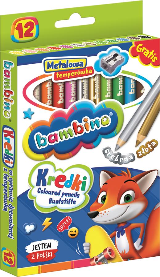 

Kredki Bambino Drewniane Temperówka