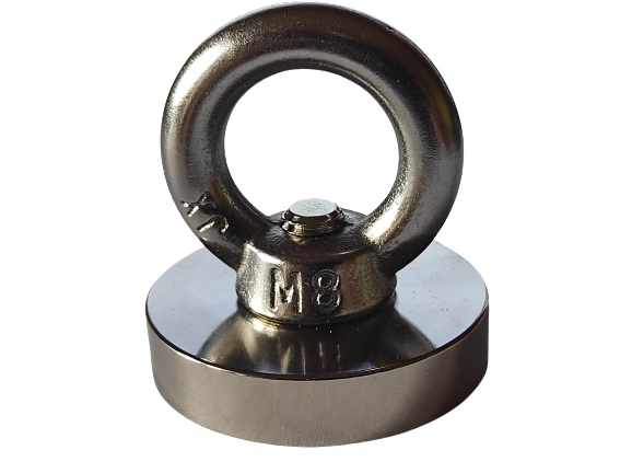 

Magnes neodymowy uchwyt fi42 z uchem M8-80kg.