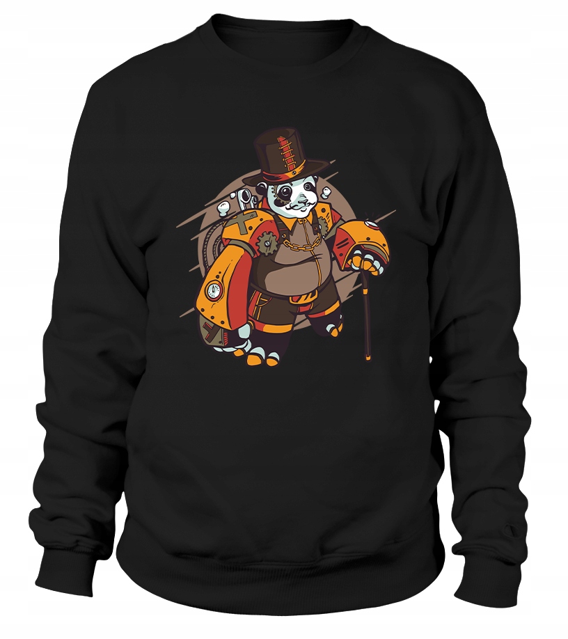 Dámská Mikina Panda Steam Punk L Černá