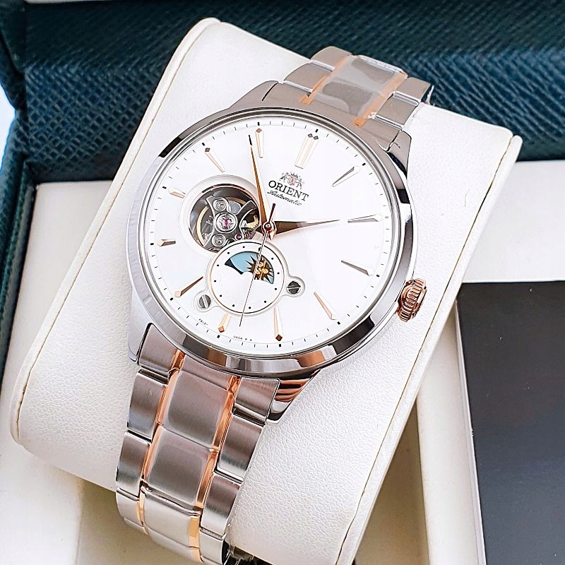 Hodinky Orient Classic Automatic Sun&Moon RA-AS0101S30B 41,50 mm 3 Atm