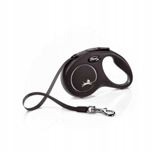 

Smycz automatyczna Flexi S taśm 5m, 15kg czarna