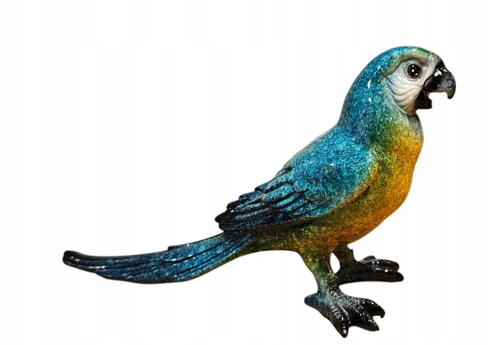 FIGURA figurka KOLOROWA PAPUGA ceramika kl