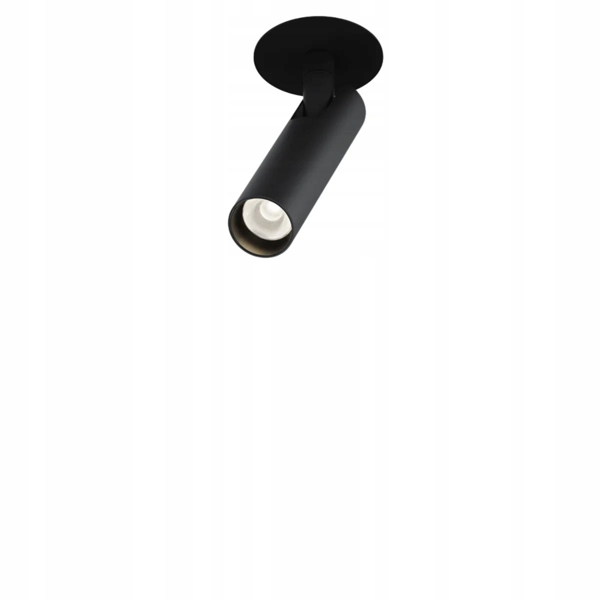 Moderné zapustené svietidlo okrúhla čierna Led pohyblivá trubica 15 cm Maytoni