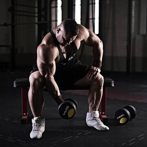 HANTLA 6kg do ćwiczeń RAMION RĄK bicepsów antypoślizgowa Gumowana HMS Marka HMS