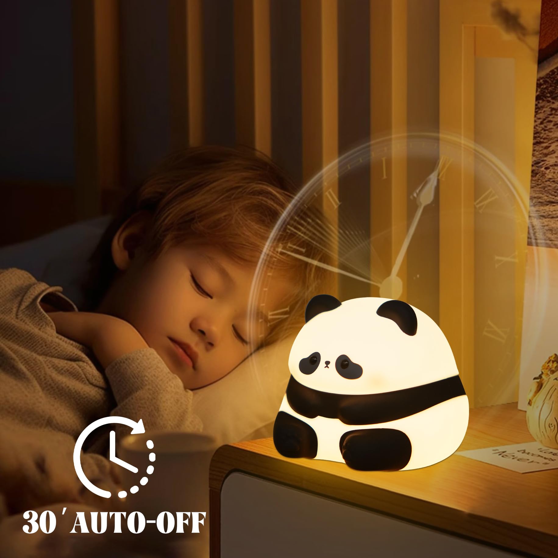 YUANDIAN Lampka Nocna Panda Silikonowa USB Dla Dzieci i Dorosłych — miniatura 3