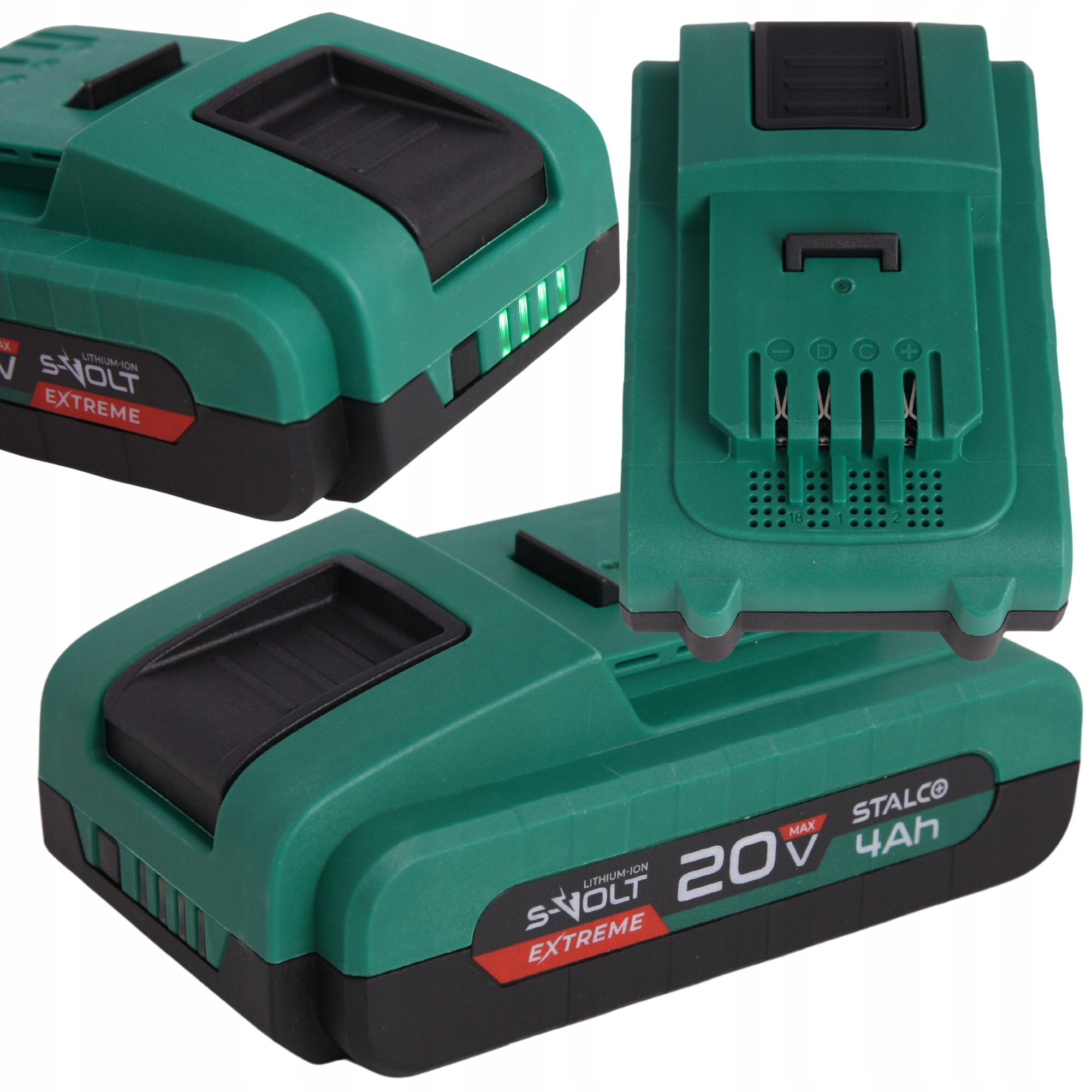 Akumulátor Baterie Pro Elektronářadí S-volt 20V 4AH Indikátor Nabití