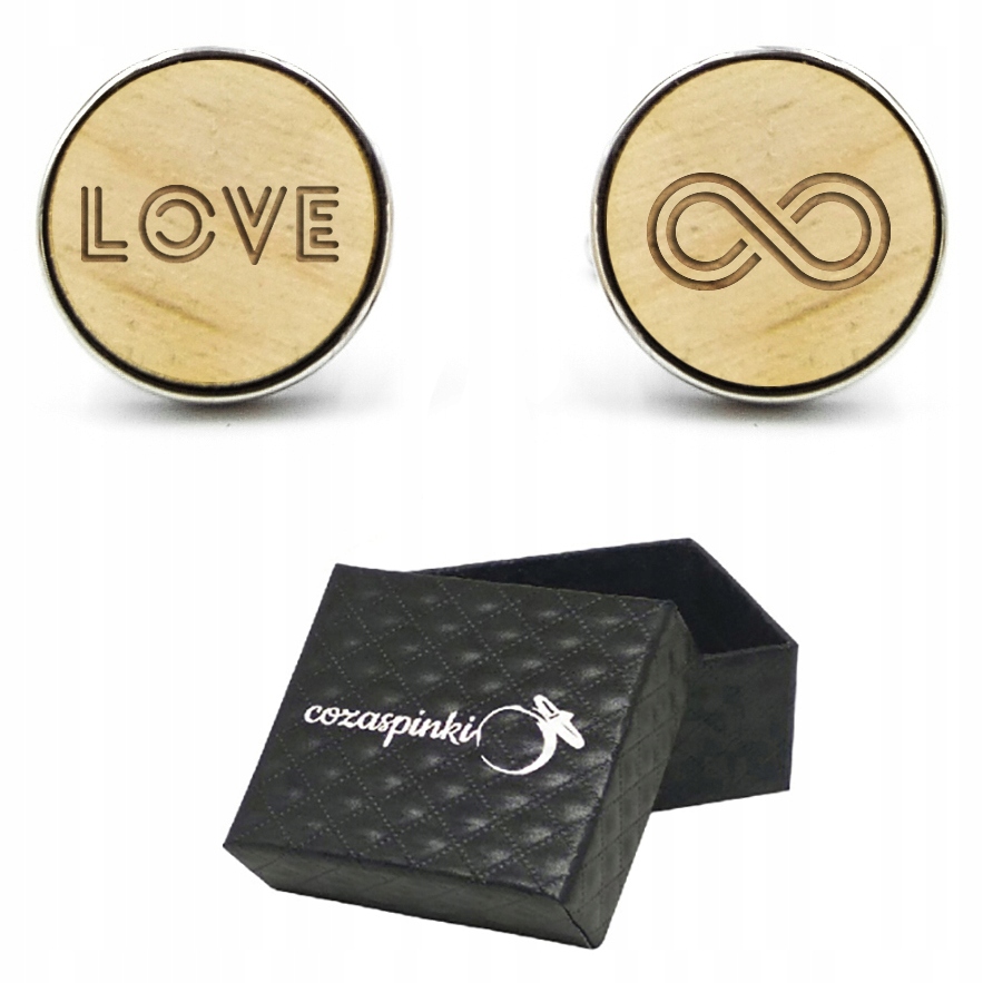 

Spinki do mankietów z grawerem Love