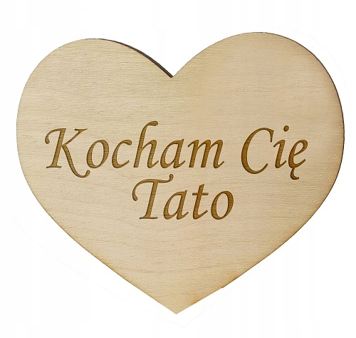 

Serce grawerowane Dla Mamy Kocham Cię Tato 7cm
