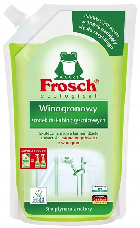 

Środek do kabin Frosch w foli 1000ml winogronowy
