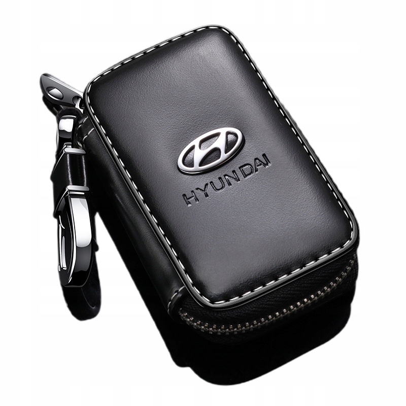Hyundai Etui Pokrowiec Skórzany Na Kluczyk Czarny
