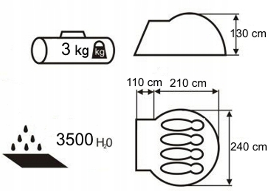 NAMIOT TURYSTYCZNY ZEFIR 4 PRO ACAMPER + GRATIS Model Zefir