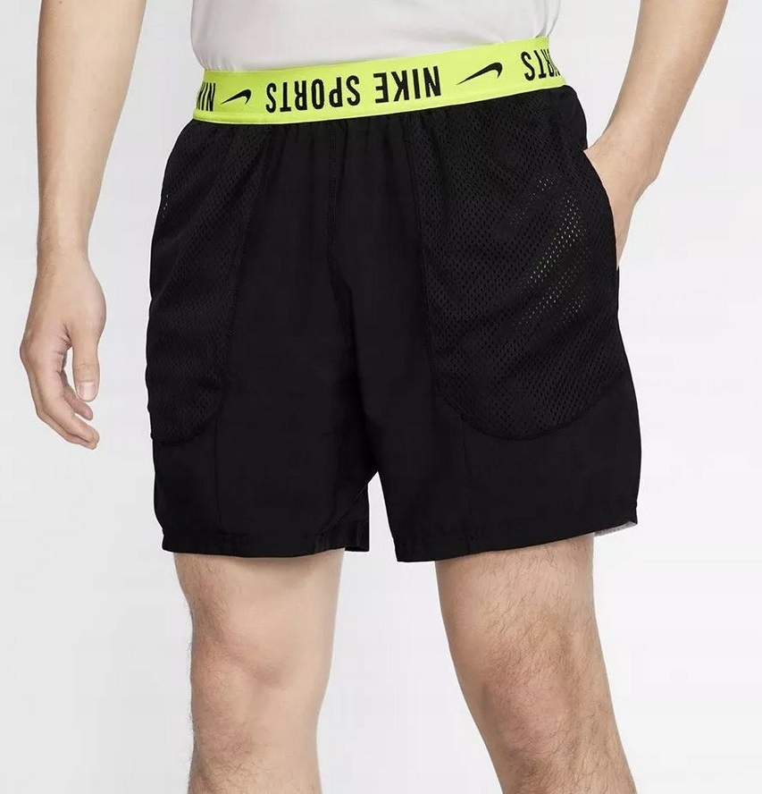 NIKE SPORTS SIŁOWNIA BIEGANIE FITNESS dwustronne SPODENKI z kieszeniami /L Rozmiar L