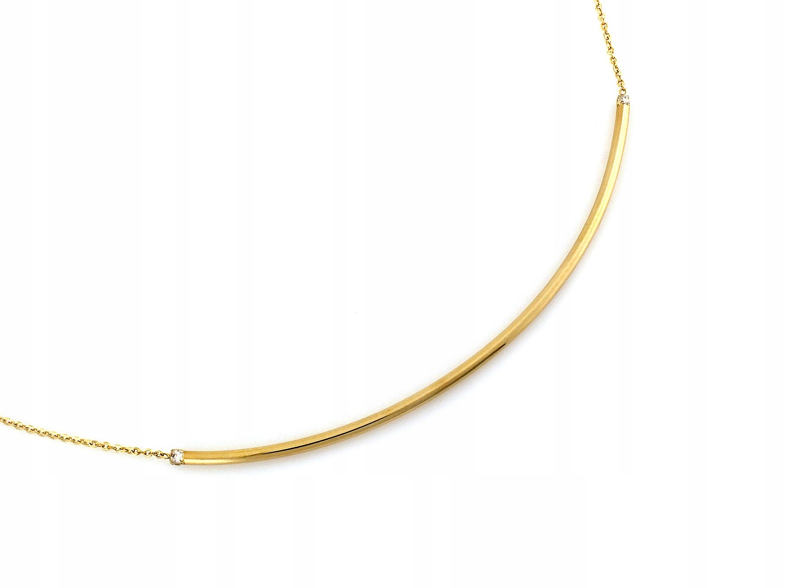 Zlatý náhrdelník 585, pevná ozdoba, originální 45 cm oblouk bez kamenů dárek