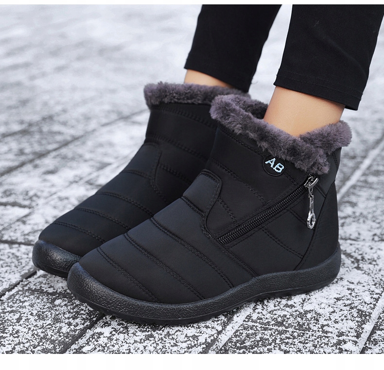 BUTY DAMSKIE ZIMOWE ŚNIEGOWCE CIEPŁE OCIEPLANE r37 Materiał wkładki inny