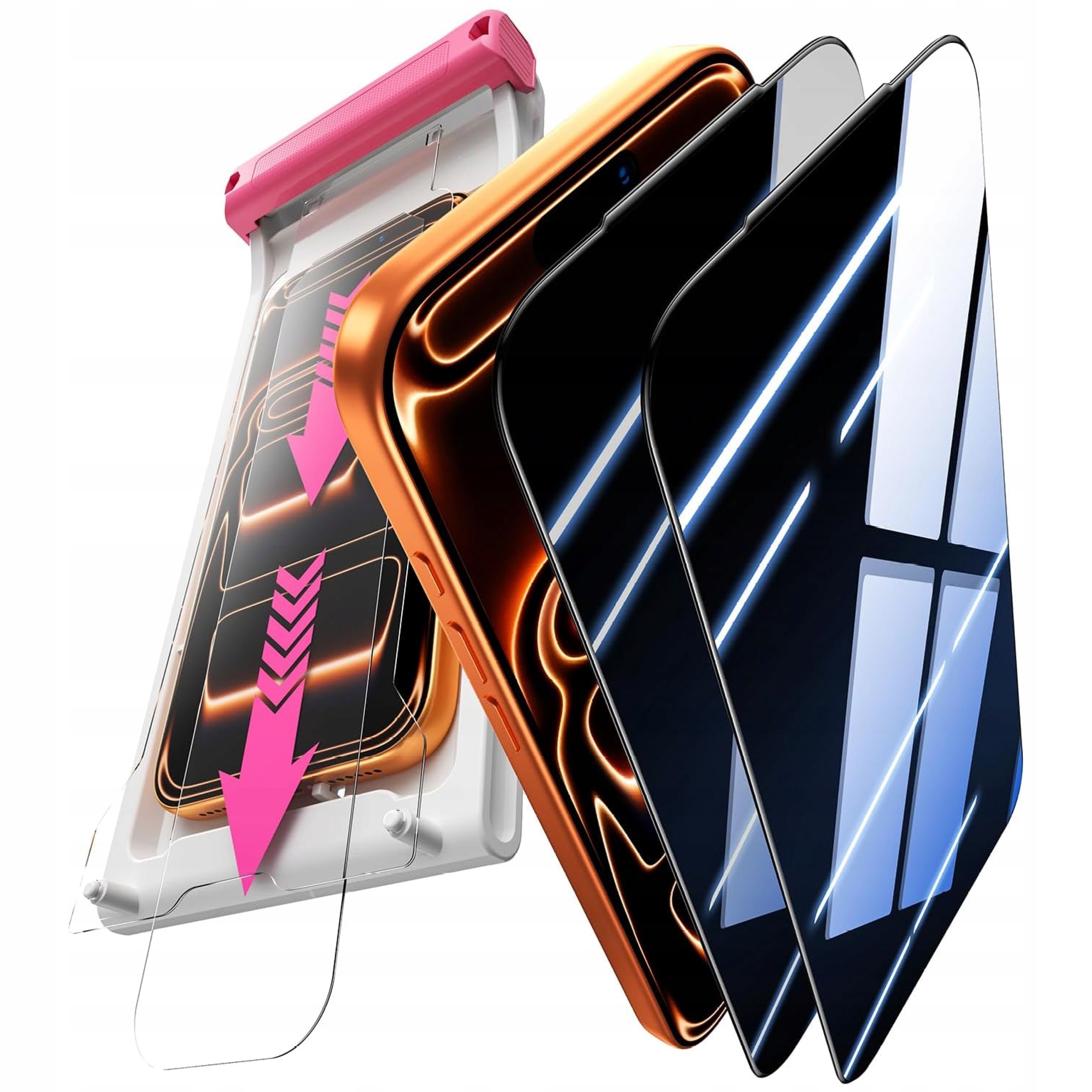 2x Szkło Hartowane Do Iphone 17 Pro Max Prywatyzujące Z Aplikatorem