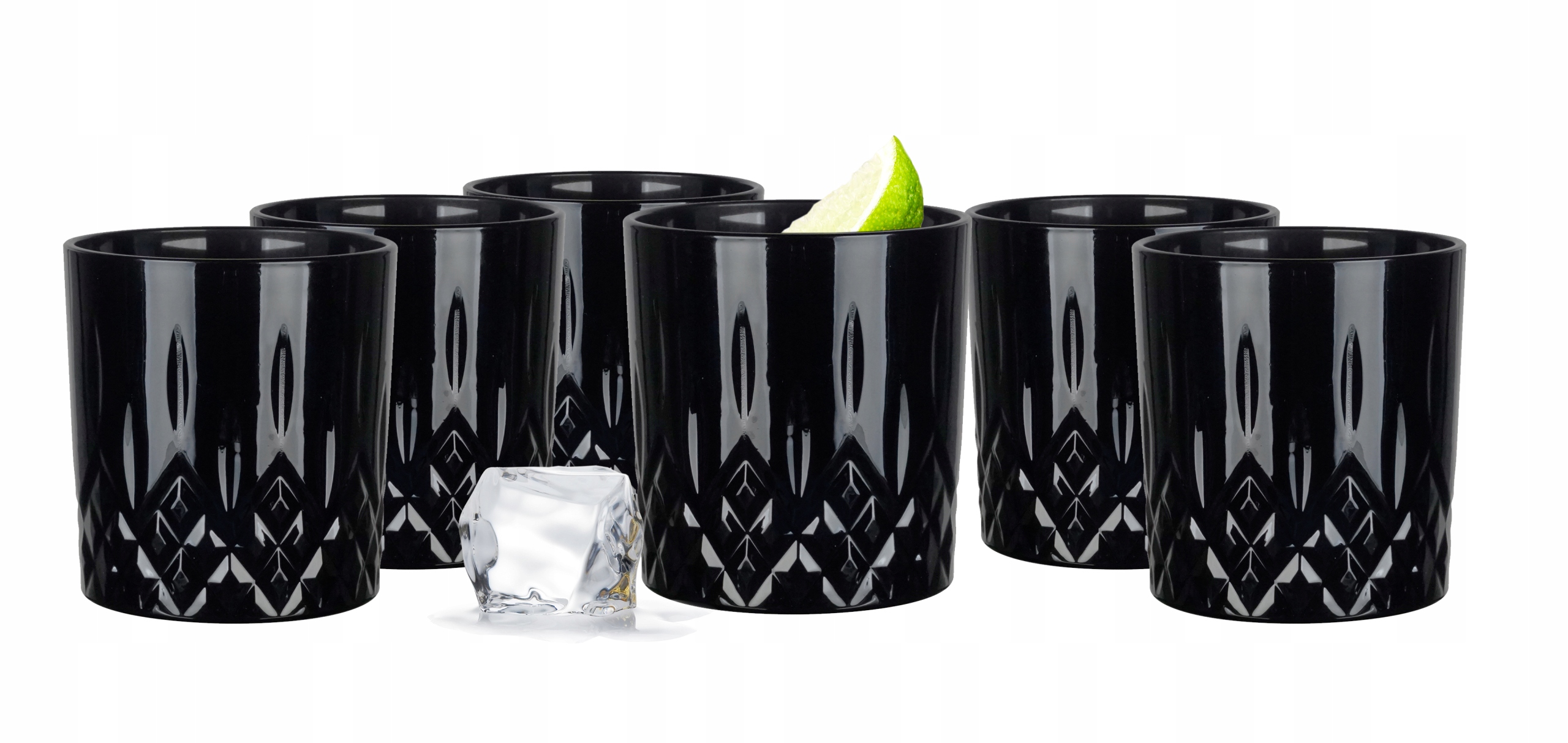 

Kpl 6 x szklanka 280ml, Czarna,połysk,drinki, Woda