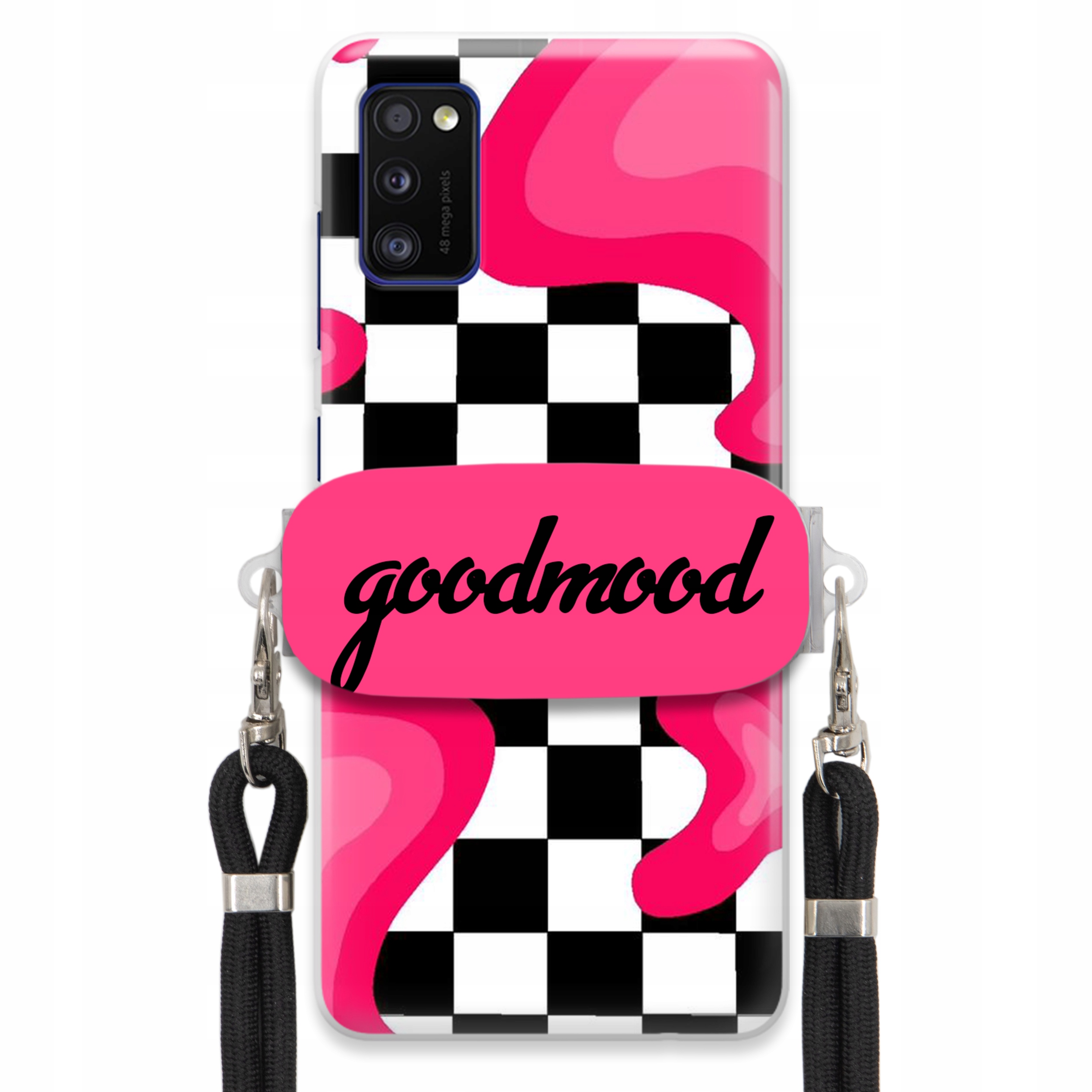 Puzdro Na Samsung A41 Sada Case Držiak Vodítko Čierne Pre Teenagerov Splash