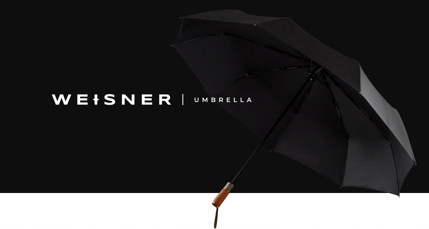 WEISNER Sparkler | PARASOL WYTRZYMAŁY NA WIATR CZARNY PARASOLKA SAMOCHODOWA Płeć uniseks