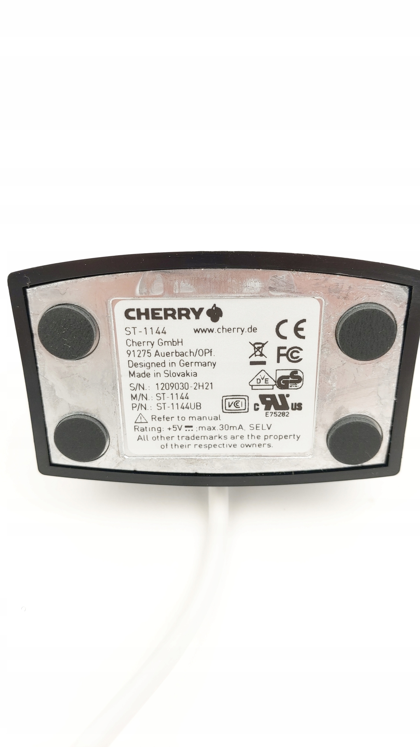 CZYTNIK KART CHERRY ST-1144 SMART TERMINAL Waga produktu z opakowaniem jednostkowym 0.049 kg