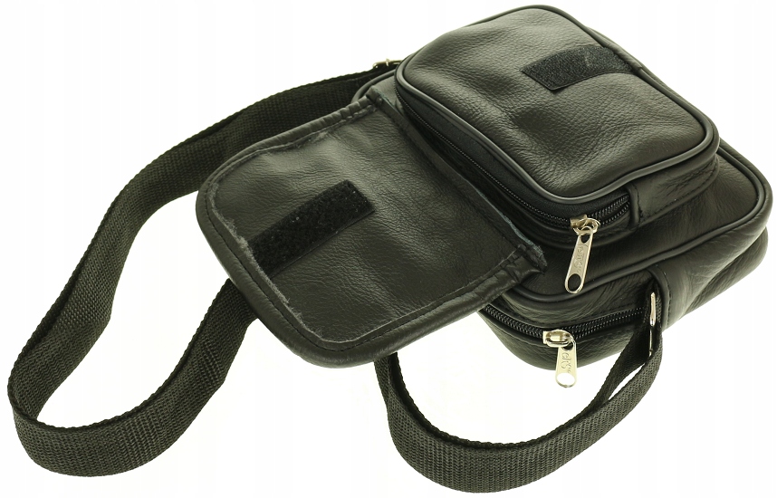 Pozioma męska torba na ramię listonoszka czarna PR Model 2024