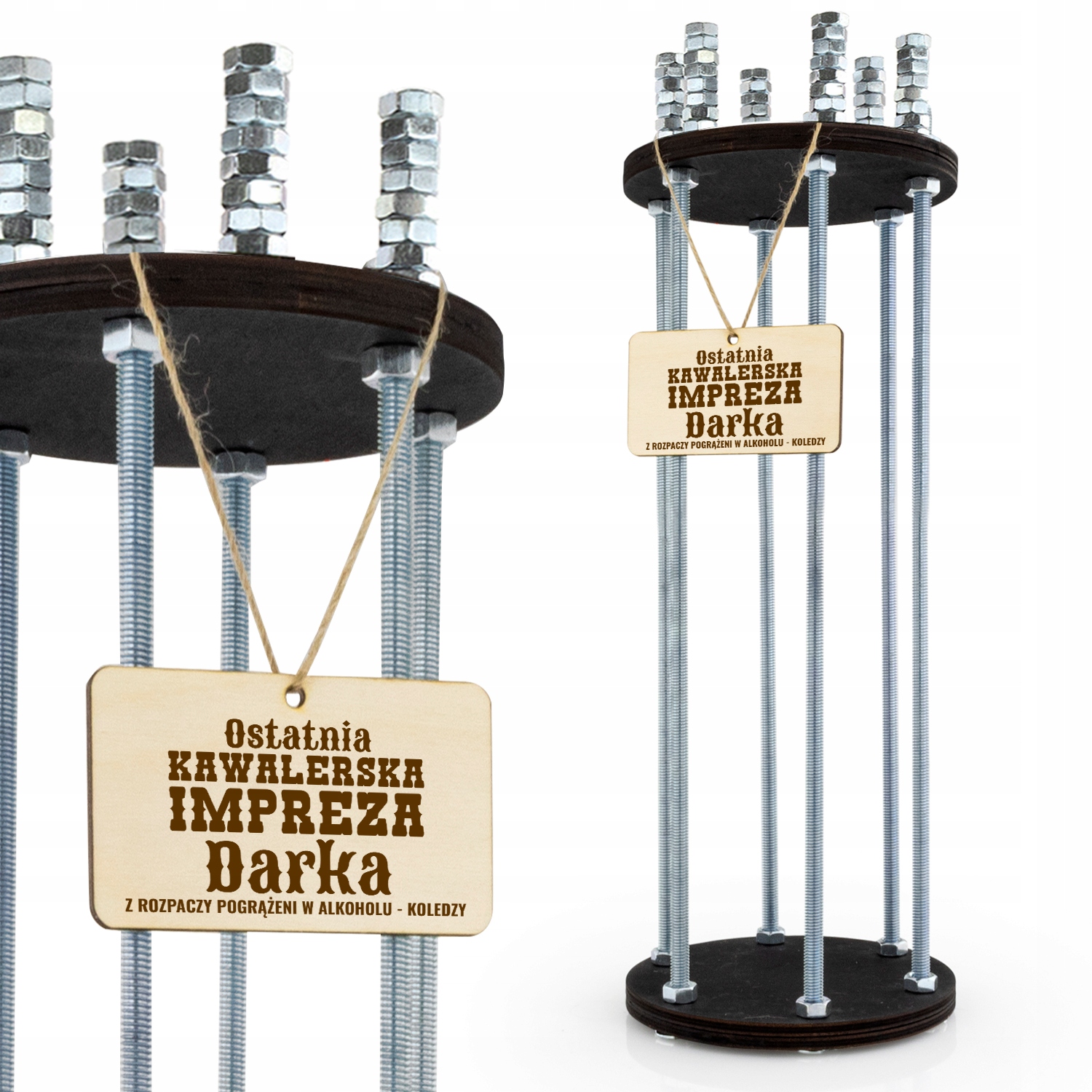 

Klatka Na Alkohol z grawerem na wieczór kawalerski